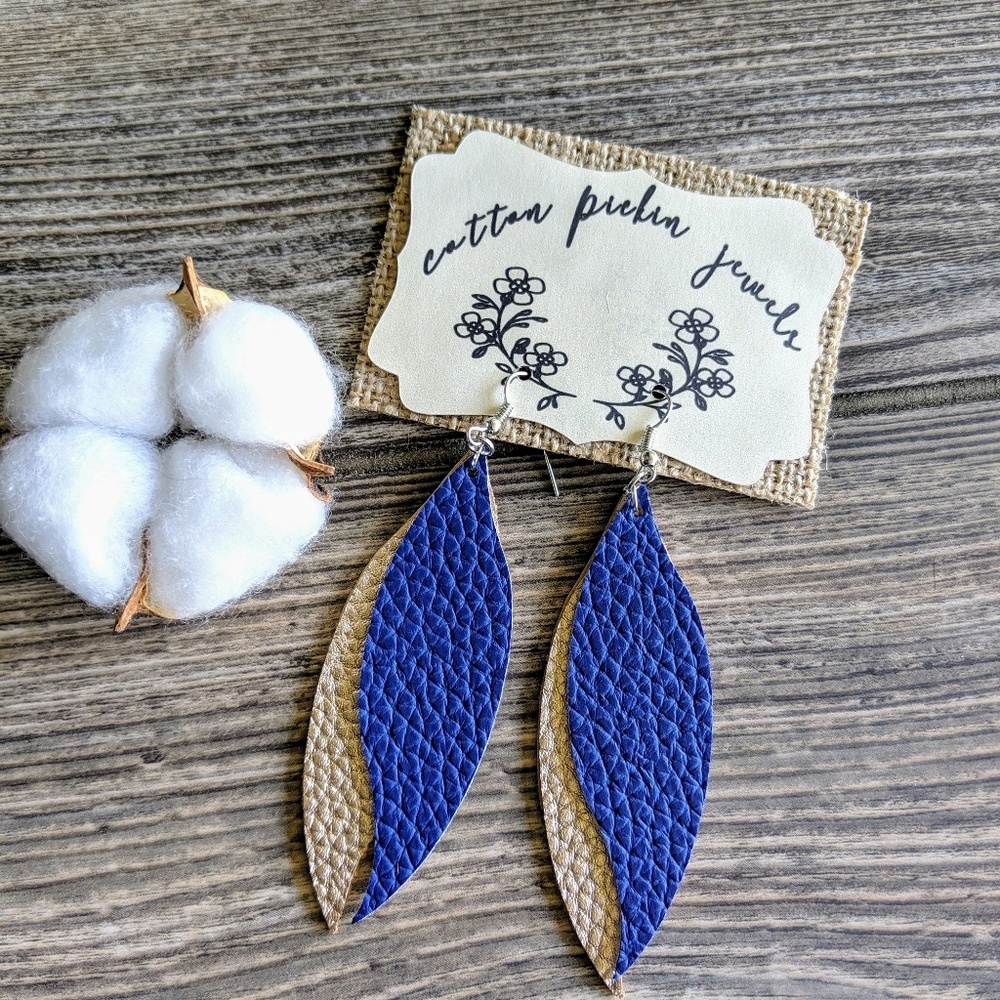 Faux leather earrings